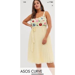 ASOS DESIGN Curve embroidered midi dress